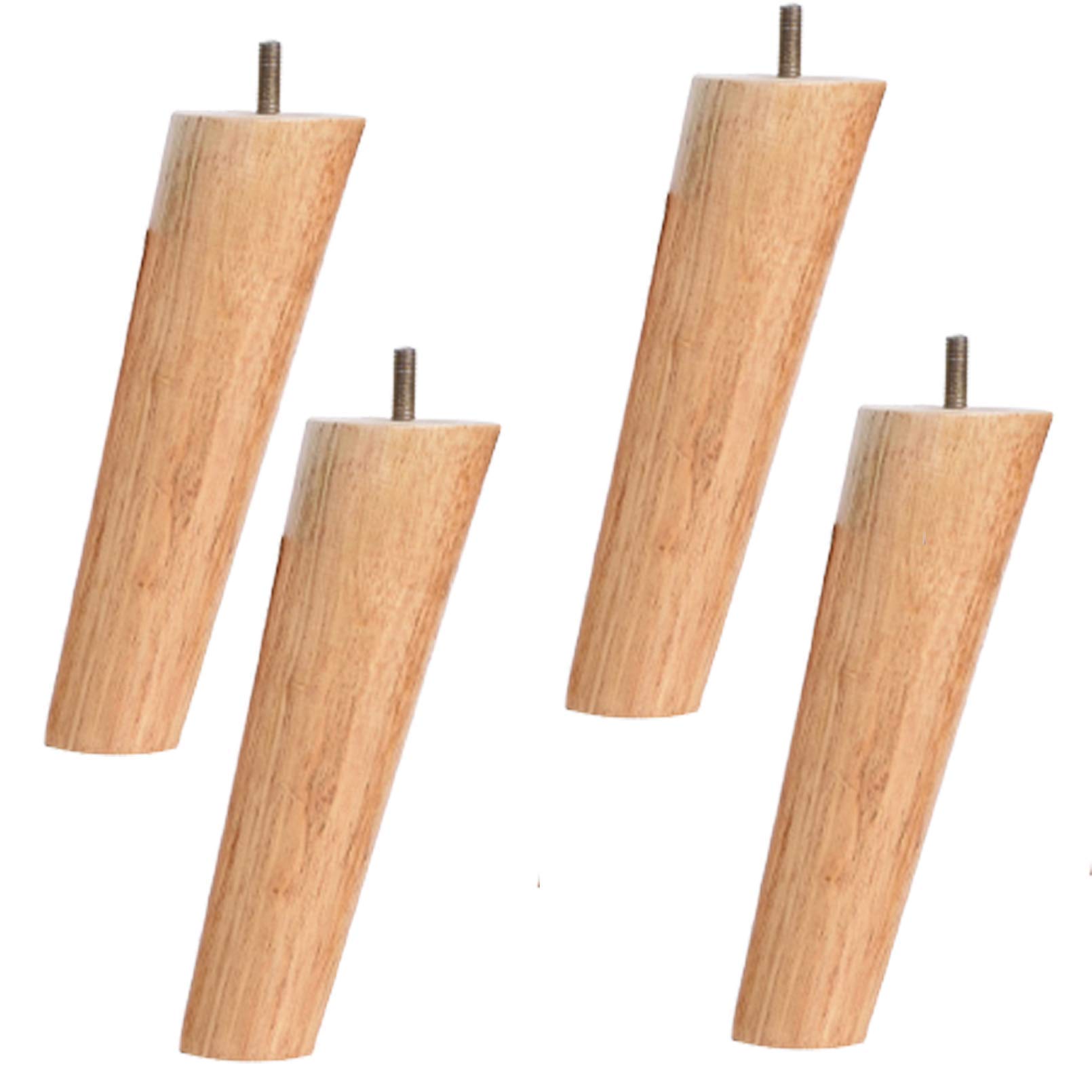 Amazon.co.jp: 円錐形無垢材家具脚4本セット、木製ソファ椅子脚、交換